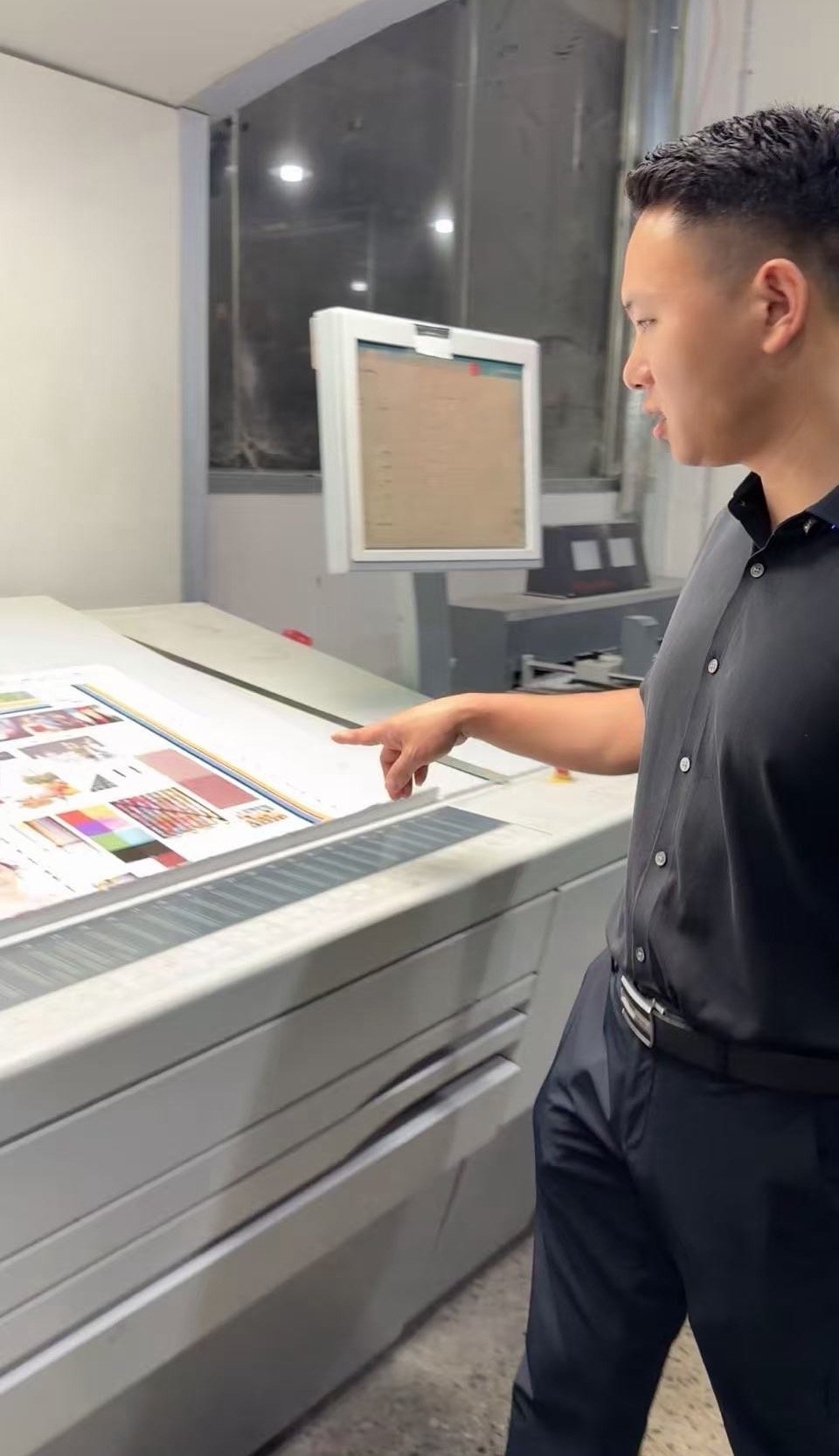 On-site printing machine inspection, testing and proofing